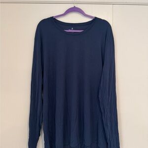 Tommy John Men’s 2XL Long Sleeve Lounge Tee | Blue | Modal Blend